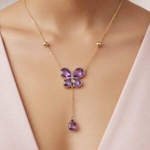 GeneratedImageOctober24_2025-11_00AMcopy Anti-Tarnish Gold Plated Premium Crystal Necklace Set With Earrings