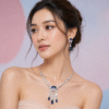 Velvety Navy Blue Imitation Set