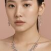 Blush Charm Imitation Necklace & Earrings Set