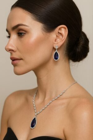 ChatGPT Image Dec 12, 2025 at 06_22_27 PM Sapphire Radiance Imitation Necklace & Earrings Set