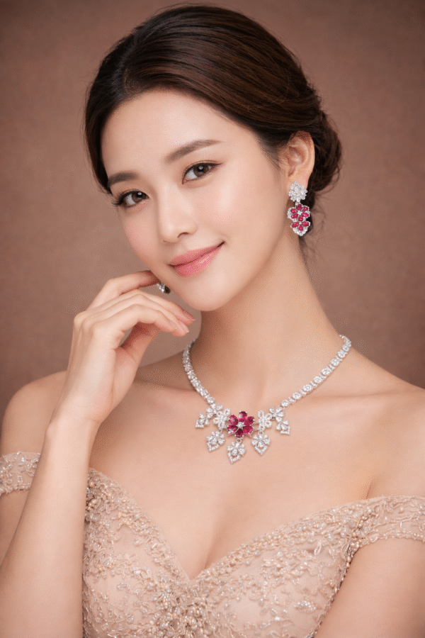 ChatGPT Image Mar 14, 2026 at 08_36_10 PM Ruby Bloom Royale Imitation Necklace & Earrings Set