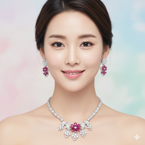 Gemini_Generated_Image_cofi4xcofi4xcofi Ruby Bloom Royale Imitation Necklace & Earrings Set