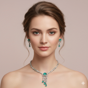 Gemini_Generated_Image_e4f7dme4f7dme4f7 Emerald Royale Cascade Imitation Necklace Set