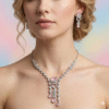 Blush Royale Drop Necklace & Earring Set