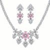 Blush Blossom Elegance Imitation Necklace & Earrings Set