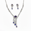 Royal Violet Cascade Imitation Necklace Set